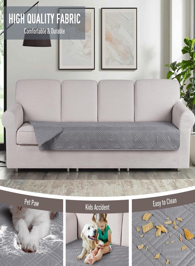 TAOCOCO 100% Waterproof Couch Cushion Cover Reversible Sofa Seat Cover for Dogs Pets Chaise Couch Cover for Sectional Sofa U Shape Couch Furniture Protector Sofa Slipcover(Oversized Sofa, Light Gray) - Image 4
